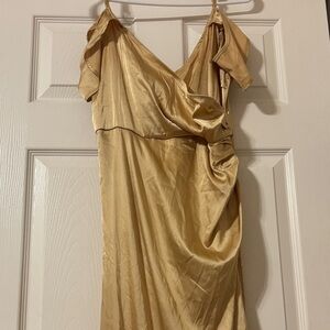 SHEIN Gold One Shoulder Dress